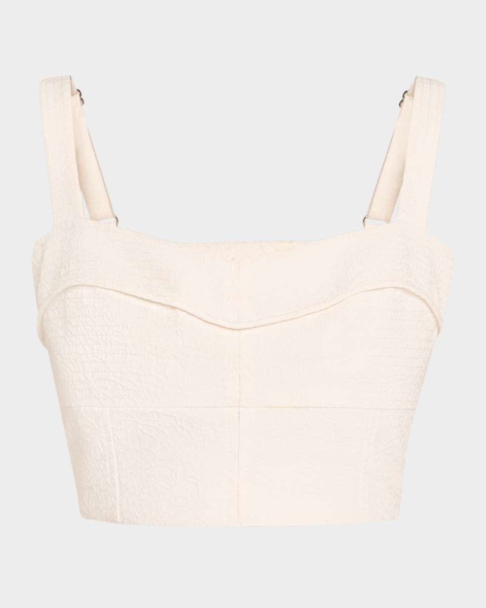 Faxon Textured Sleeveless Crop Top
